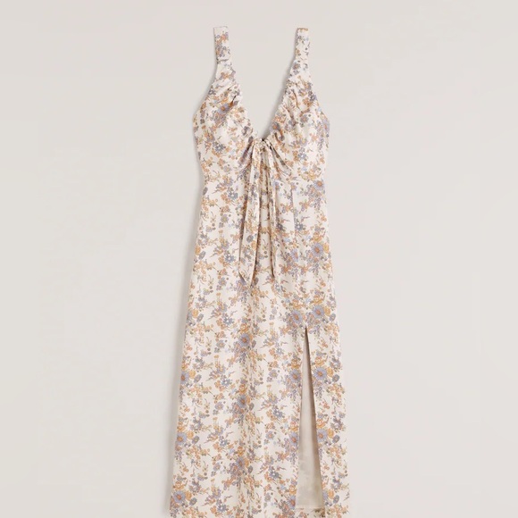 Cinched Neck Slip Midi Dress - Picture 5 of 7